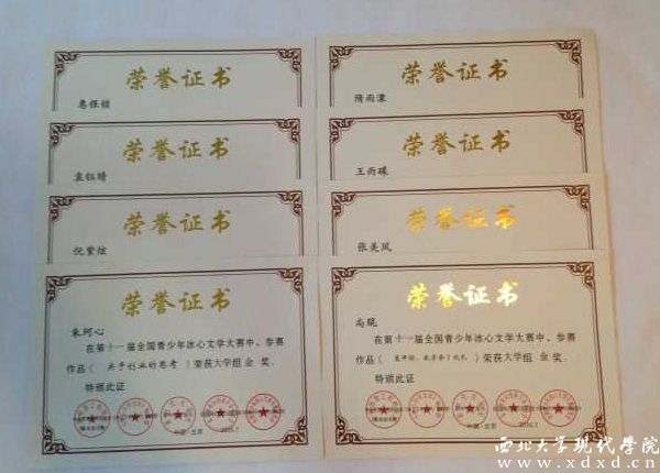 1 我校同學(xué)在第十一屆全國青少年冰心文學(xué)大賽中摘金奪銀.jpg