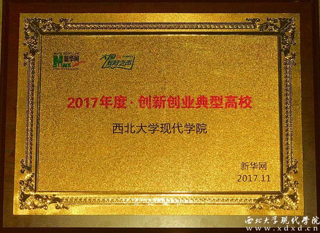 2017新華教育論壇大國教育之聲“創(chuàng)新創(chuàng)業(yè)典型高校”獎牌.jpg